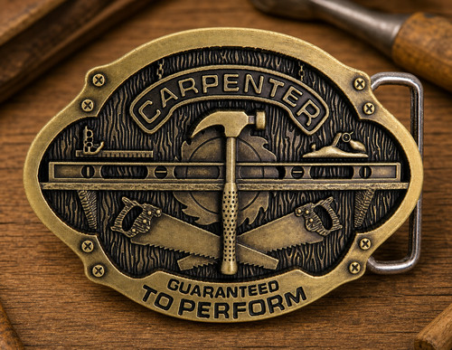 Carpenter tools belt buckle - carpenter,